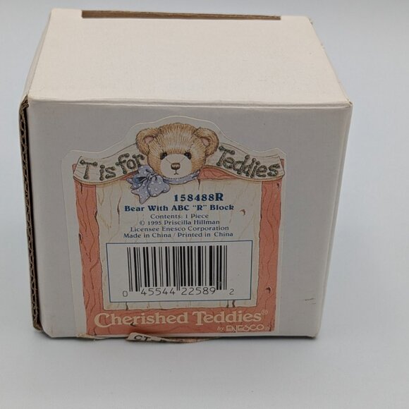 Cherished Teddies Bear with ABC "R" Block (158488R) 1995 - Picture 8 of 10